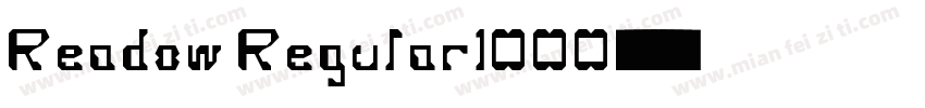 Readow Regular1000字体转换